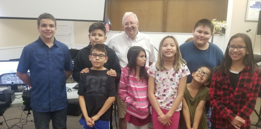 Who knows maybe some future pilots or  astronauts in this photo